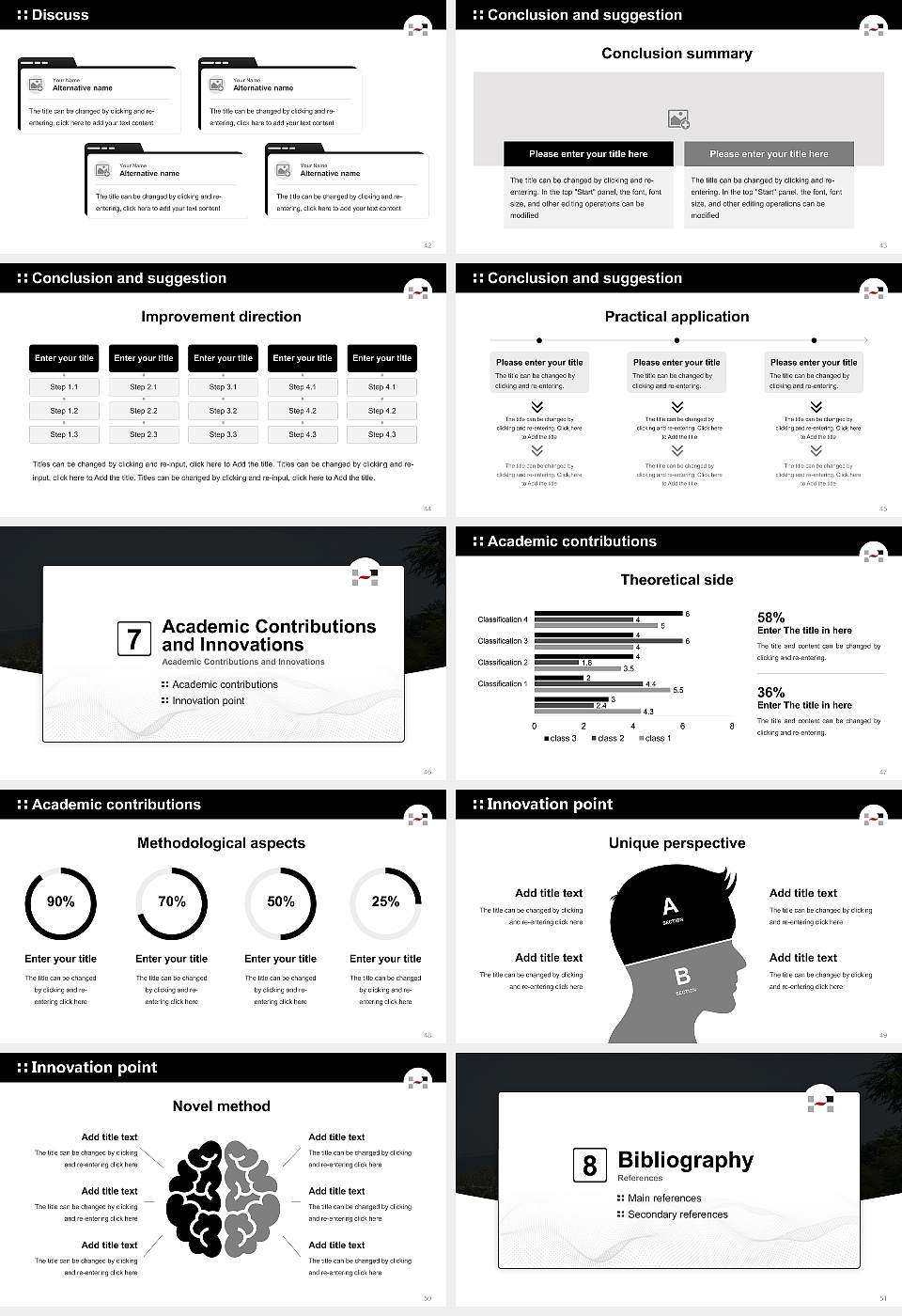 Hiroshima Institute of Technology Graduation Thesis Defense PPT Template16:9 ratio PPT effect preview image6