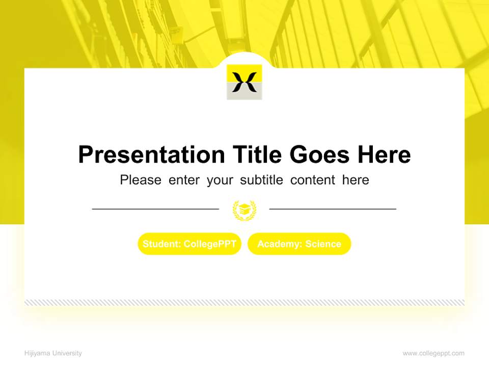 Hijiyama University National Scholarship Defense PPT Template4:3 ratio PPT effect preview image4