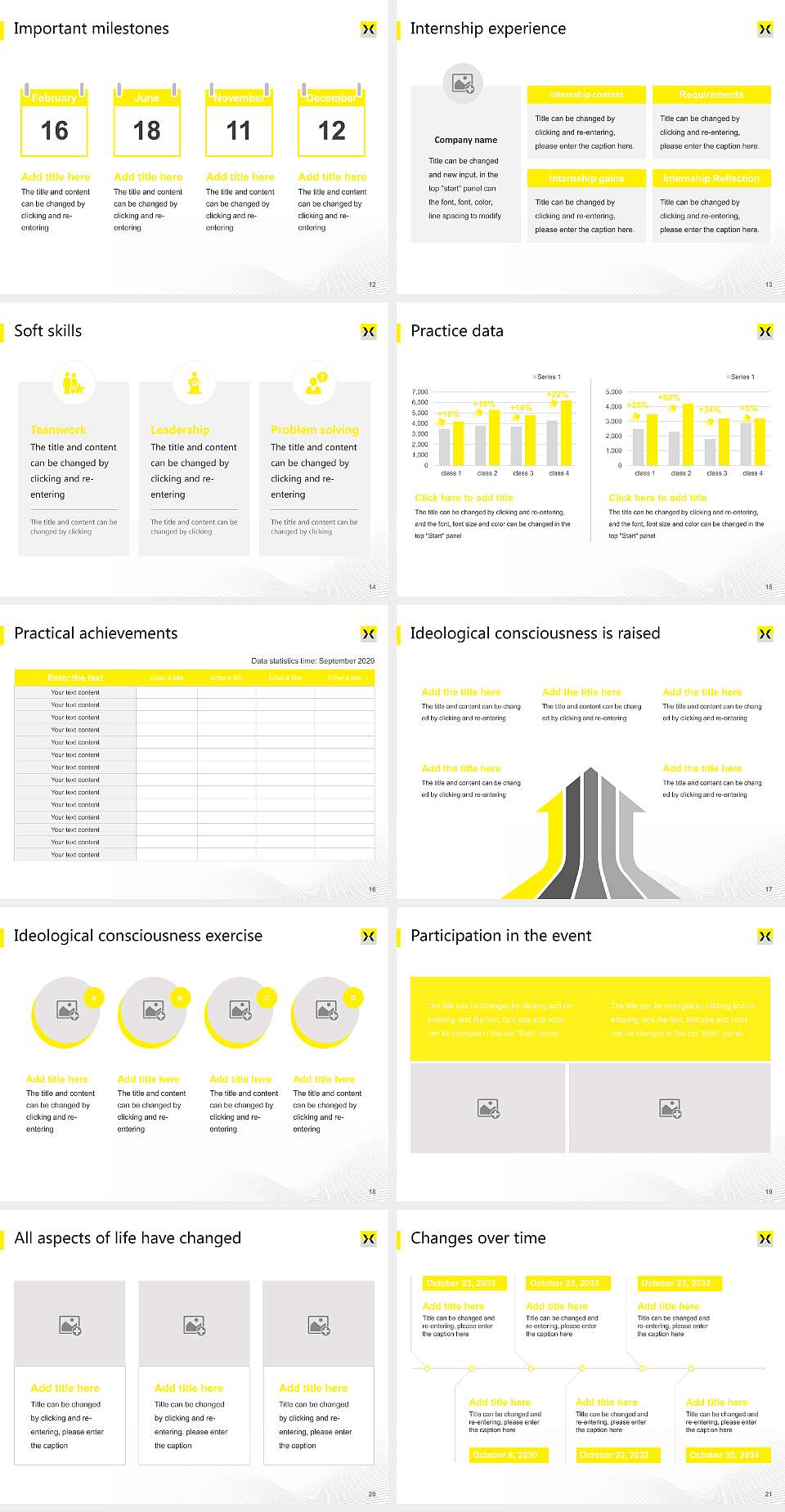 Hijiyama University National Scholarship Defense PPT Template4:3 ratio PPT effect preview image3