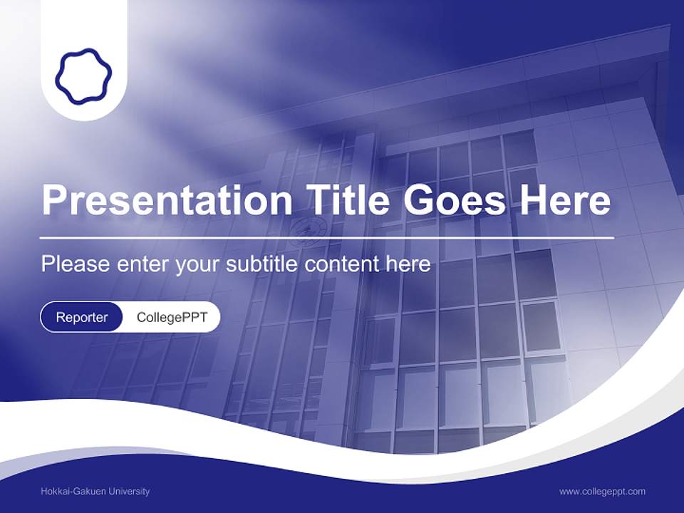 Hokkai-Gakuen University Lecture Sharing and Networking Event PPT Template4:3 ratio PPT effect preview image4