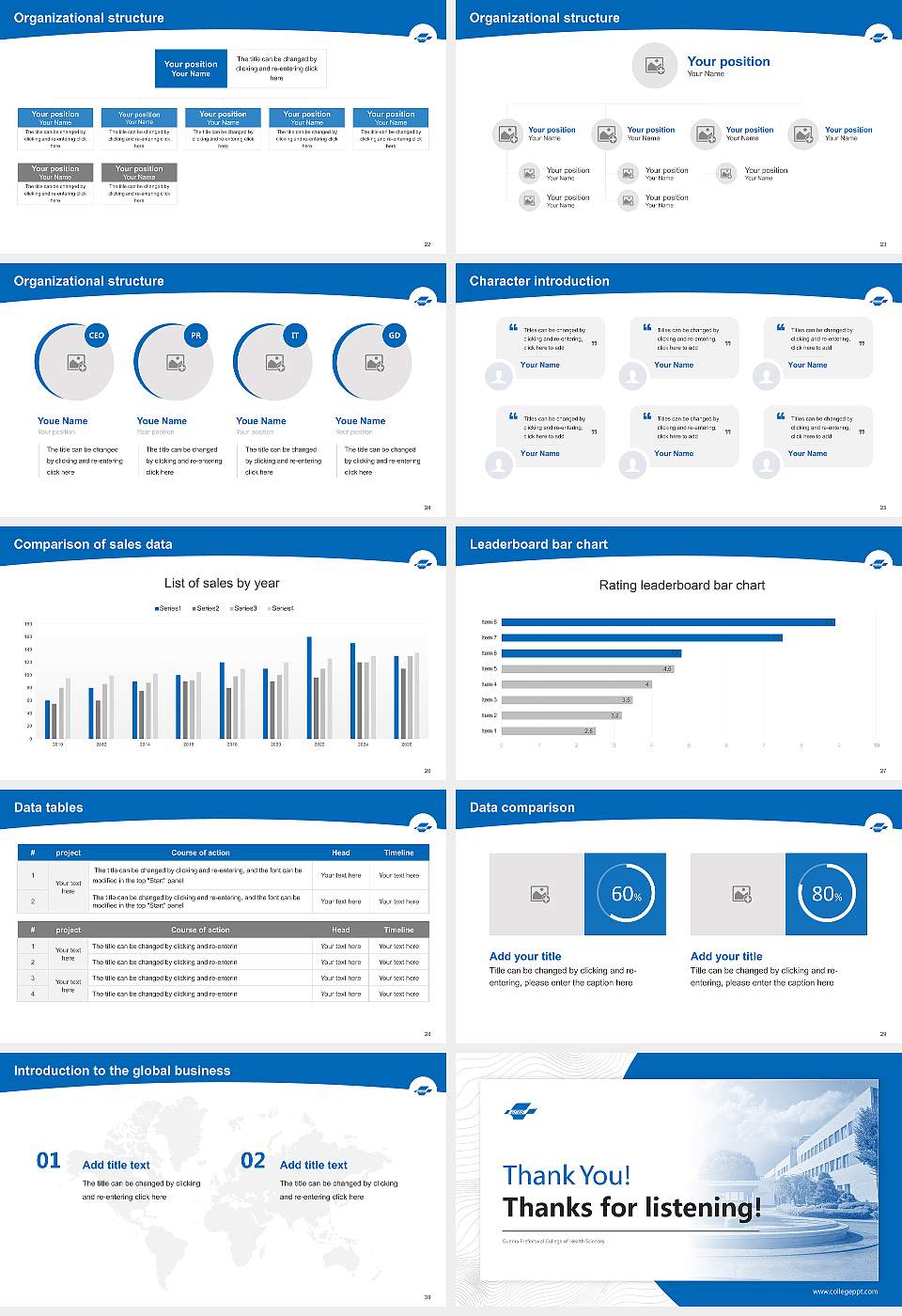 Gunma Prefectural College of Health Sciences Academic Presentation/Research Findings Report PPT Template16:9 ratio PPT effect preview image4