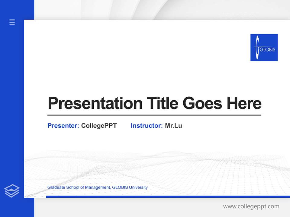 Graduate School of Management, GLOBIS University Thesis Proposal/Graduation Defense PPT Template4:3 ratio PPT effect preview image5