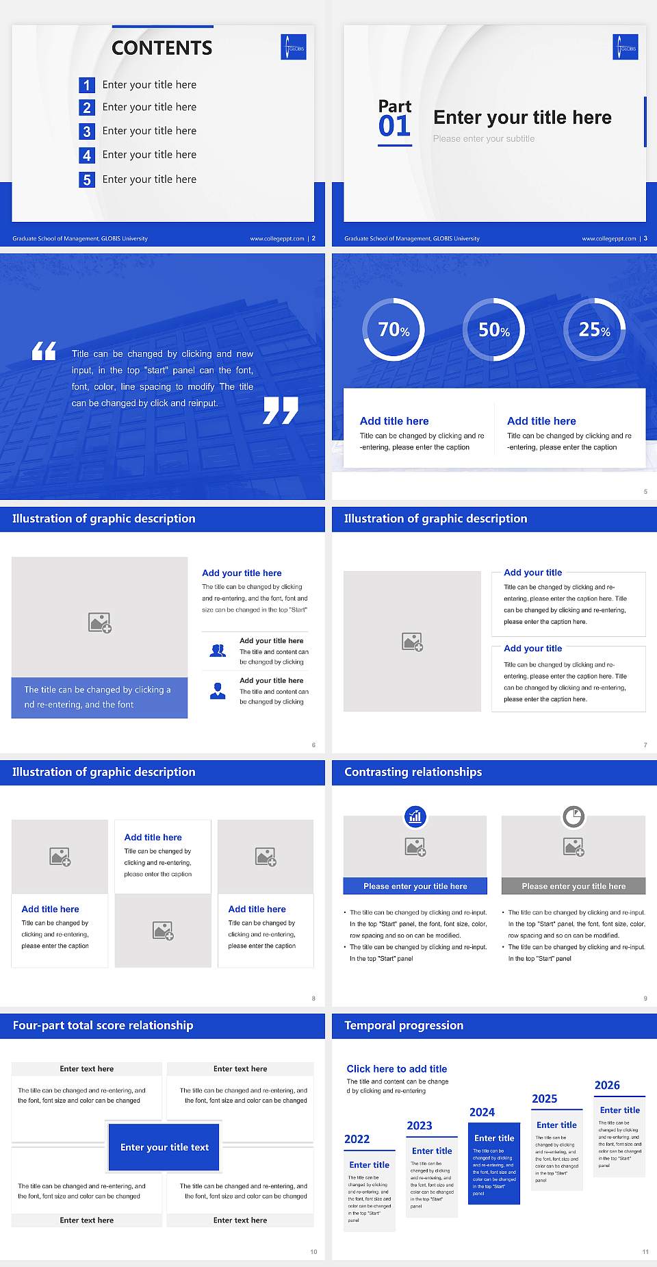 Graduate School of Management, GLOBIS University Thesis Proposal/Graduation Defense PPT Template4:3 ratio PPT effect preview image2