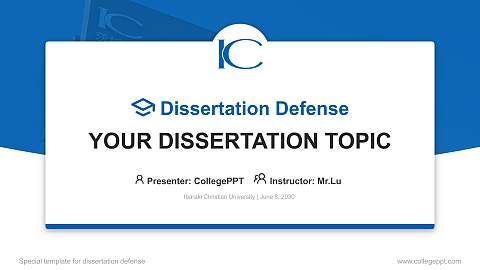 Ibaraki Christian University Graduation Thesis Defense PPT Template