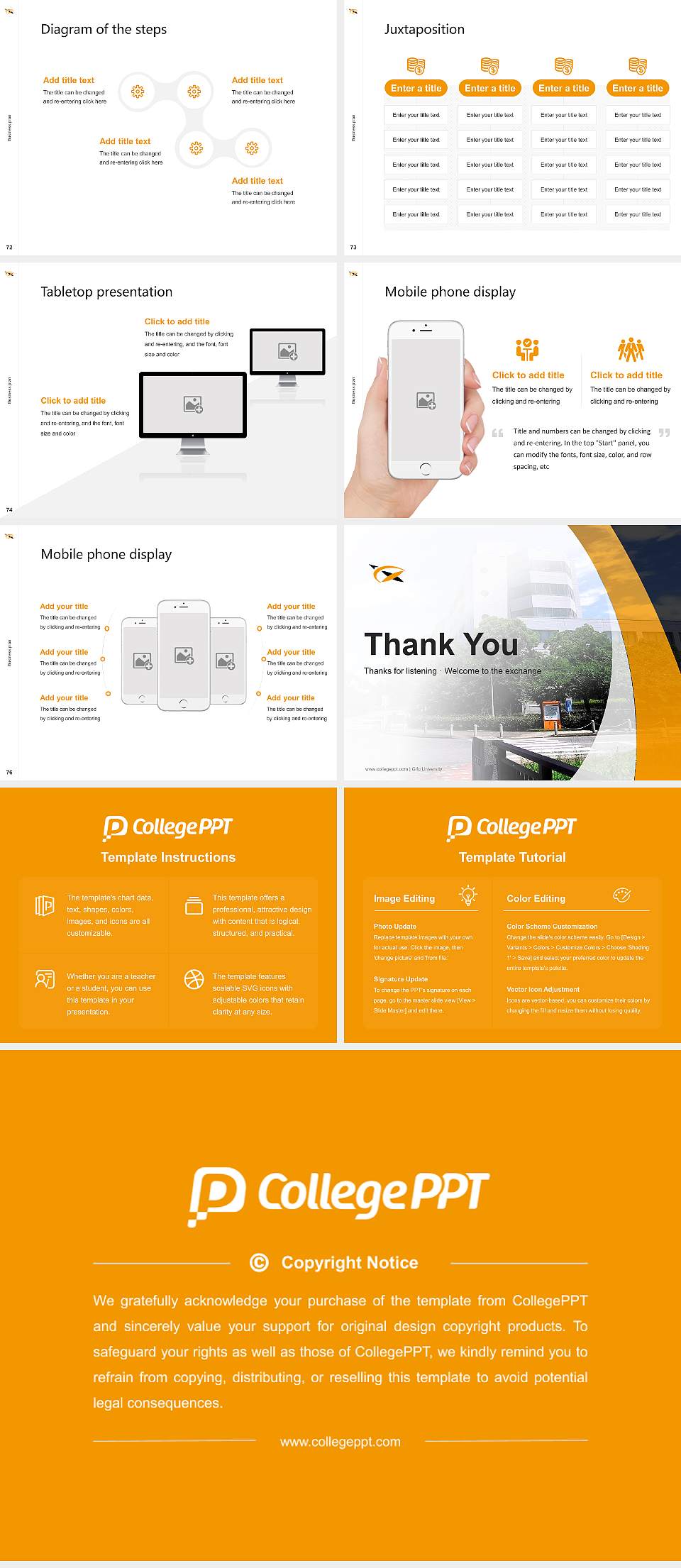 Gifu University Competition/Entrepreneurship Contest PPT Template4:3 ratio PPT effect preview image9