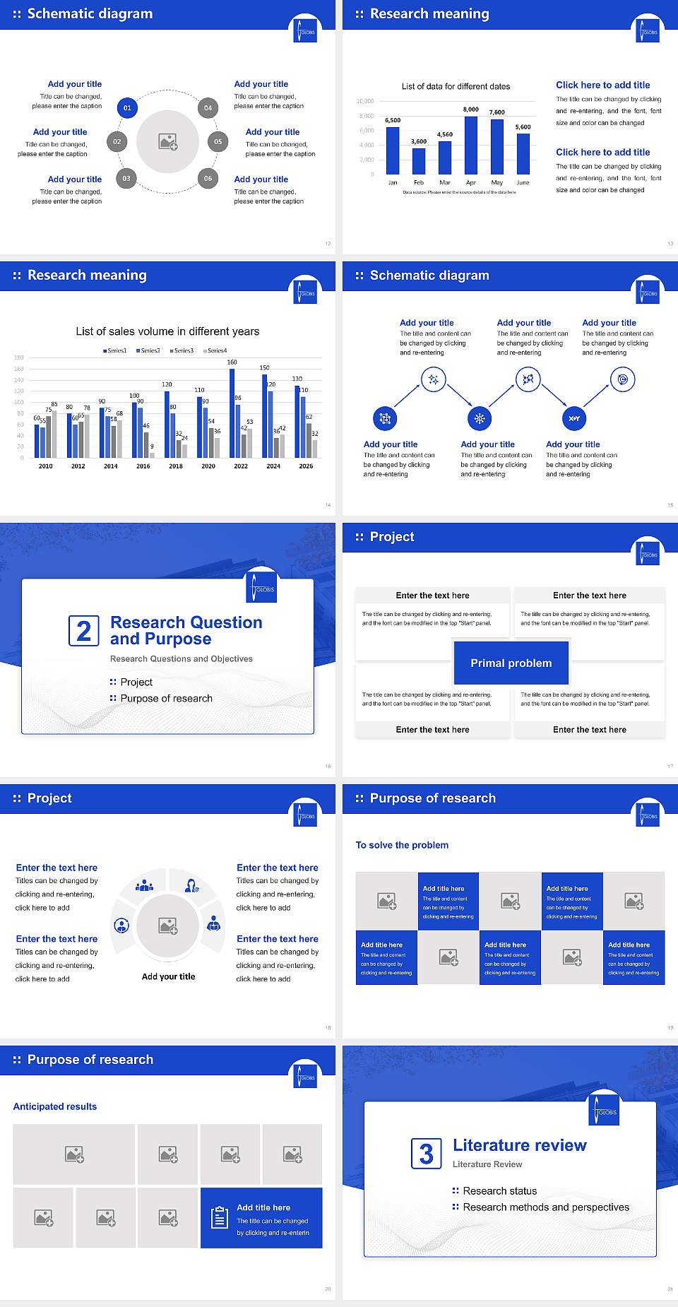 Graduate School of Management, GLOBIS University Graduation Thesis Defense PPT Template4:3 ratio PPT effect preview image3