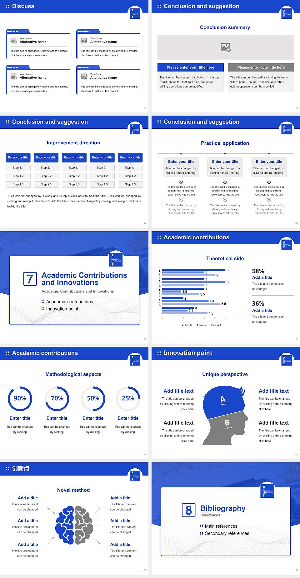 Graduate School of Management, GLOBIS University Graduation Thesis Defense PPT Template4:3 ratio PPT effect preview image6