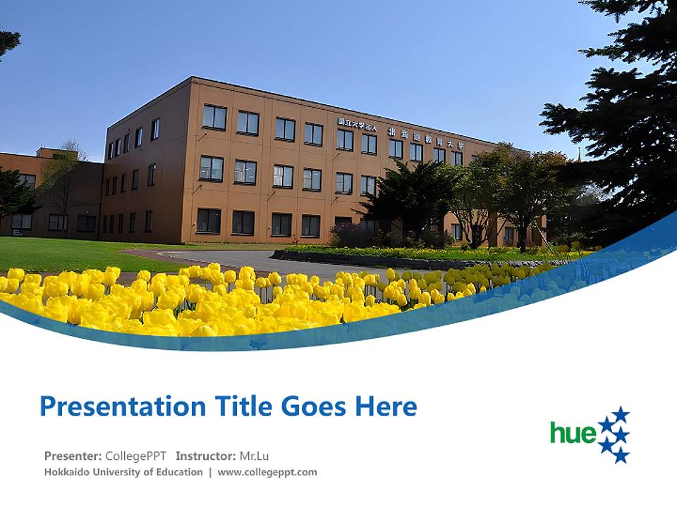 Hokkaido University of Education Course/Courseware Creation PPT Template4:3 ratio PPT effect preview image5