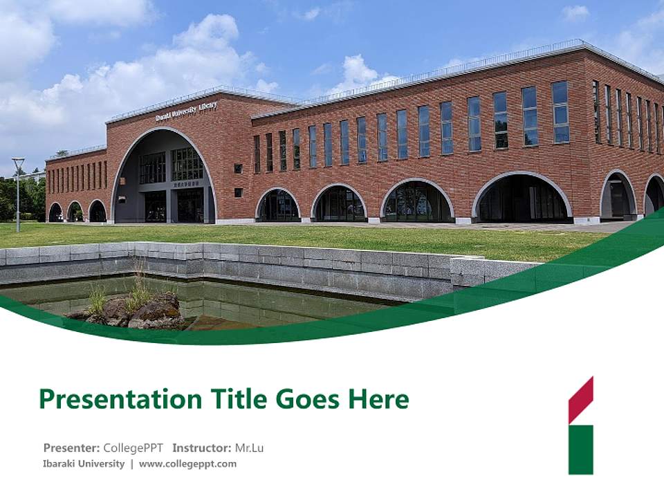 Ibaraki University Course/Courseware Creation PPT Template4:3 ratio PPT effect preview image5
