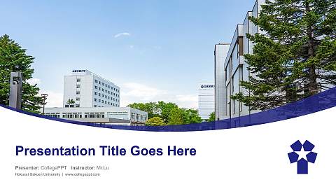 Hokusei Gakuen University Course/Courseware Creation PPT Template