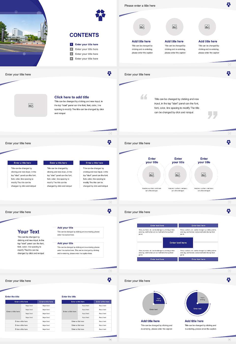 Hokusei Gakuen University Course/Courseware Creation PPT Template16:9 ratio PPT effect preview image2