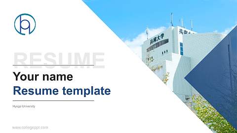 Hyogo University Resume PPT Template