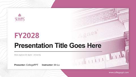 Heian Jogakuin (St. Agnes’) University Academic Presentation/Research Findings Report PPT Template