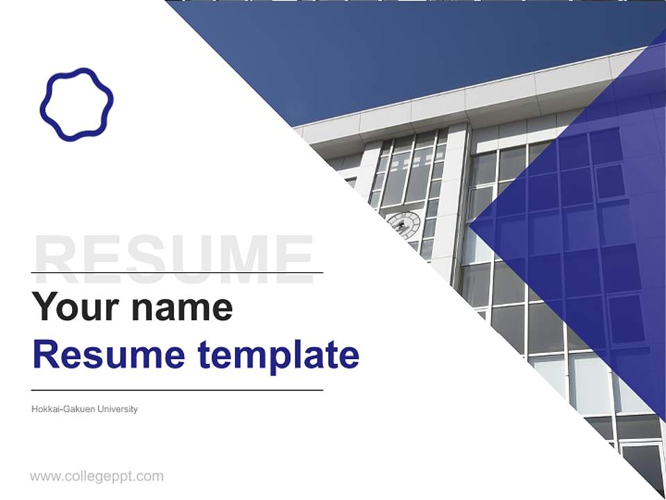 Hokkai-Gakuen University Resume PPT Template4:3 ratio PPT effect preview image5