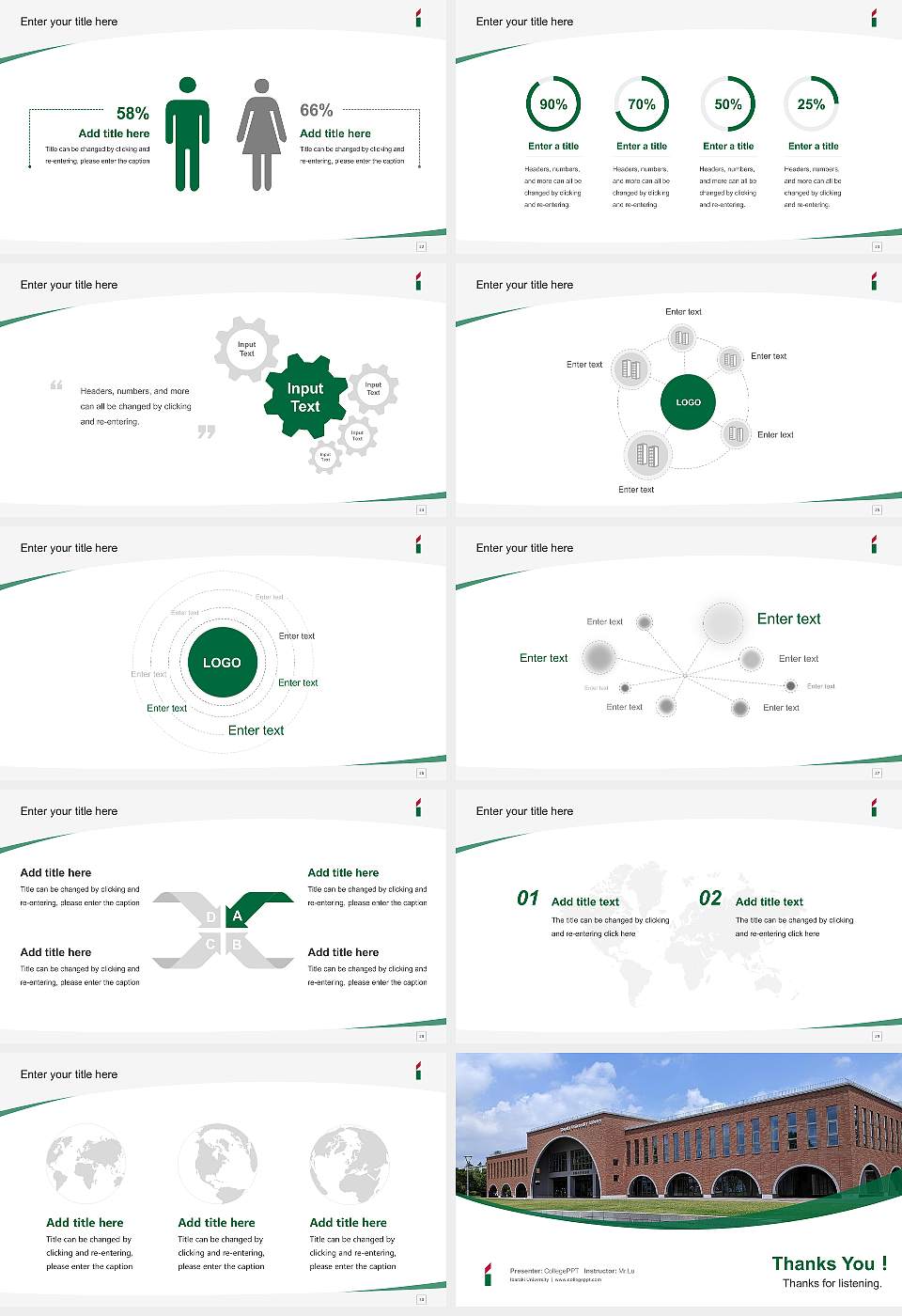 Ibaraki University Course/Courseware Creation PPT Template16:9 ratio PPT effect preview image4