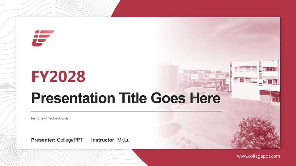 Institute of Technologists Academic Presentation/Research Findings Report PPT Template16:9 ratio PPT effect preview image