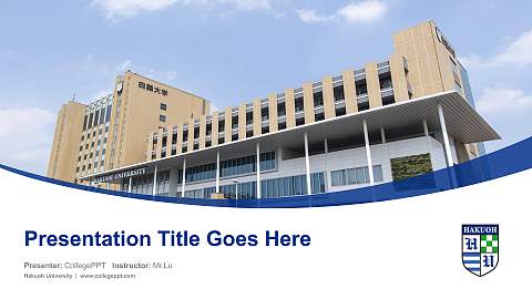 Hakuoh University Course/Courseware Creation PPT Template