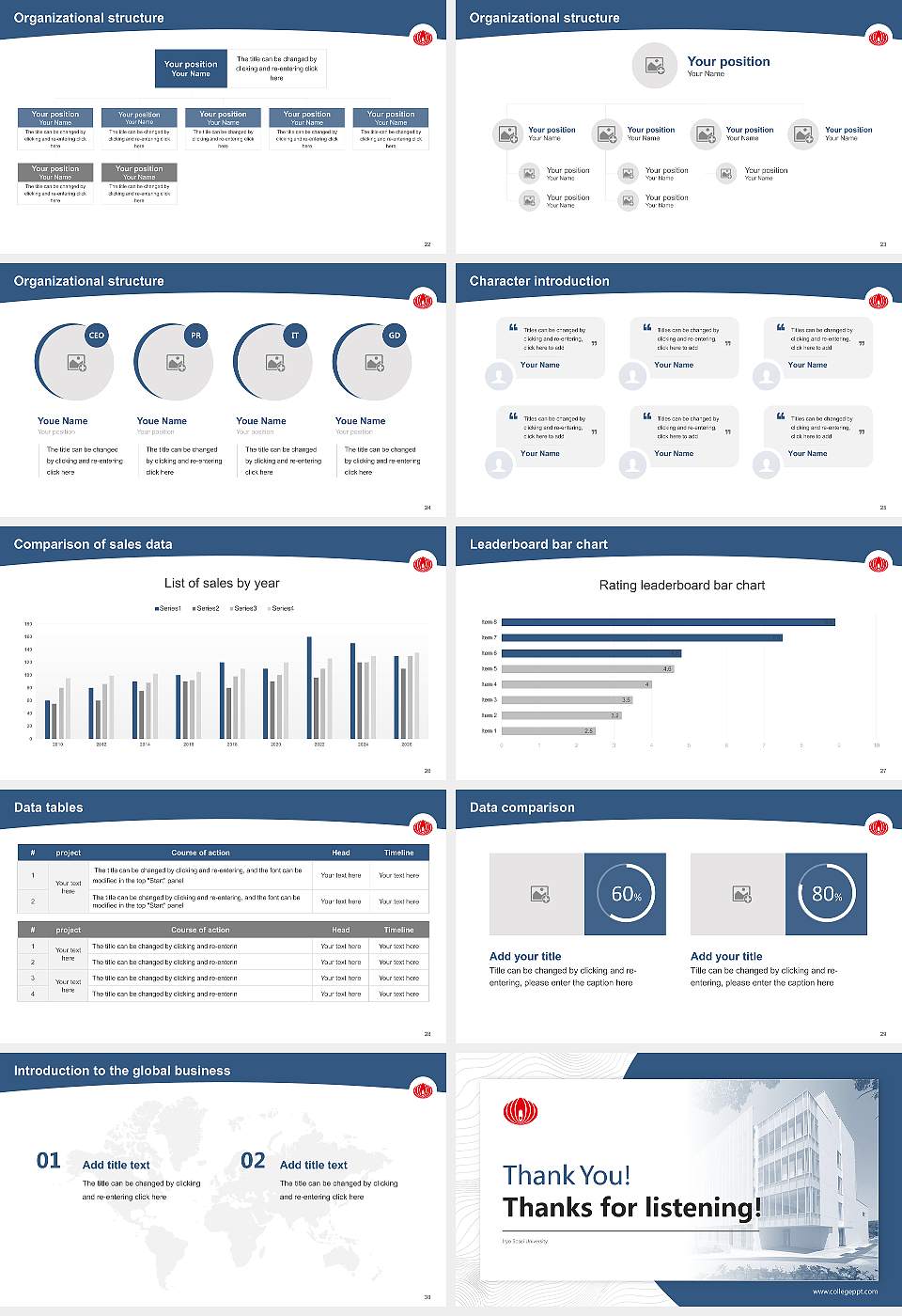 Iryo Sosei University Academic Presentation/Research Findings Report PPT Template16:9 ratio PPT effect preview image4