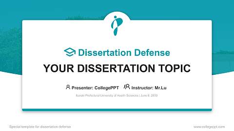 Ibaraki Prefectural University of Health Sciences Graduation Thesis Defense PPT Template