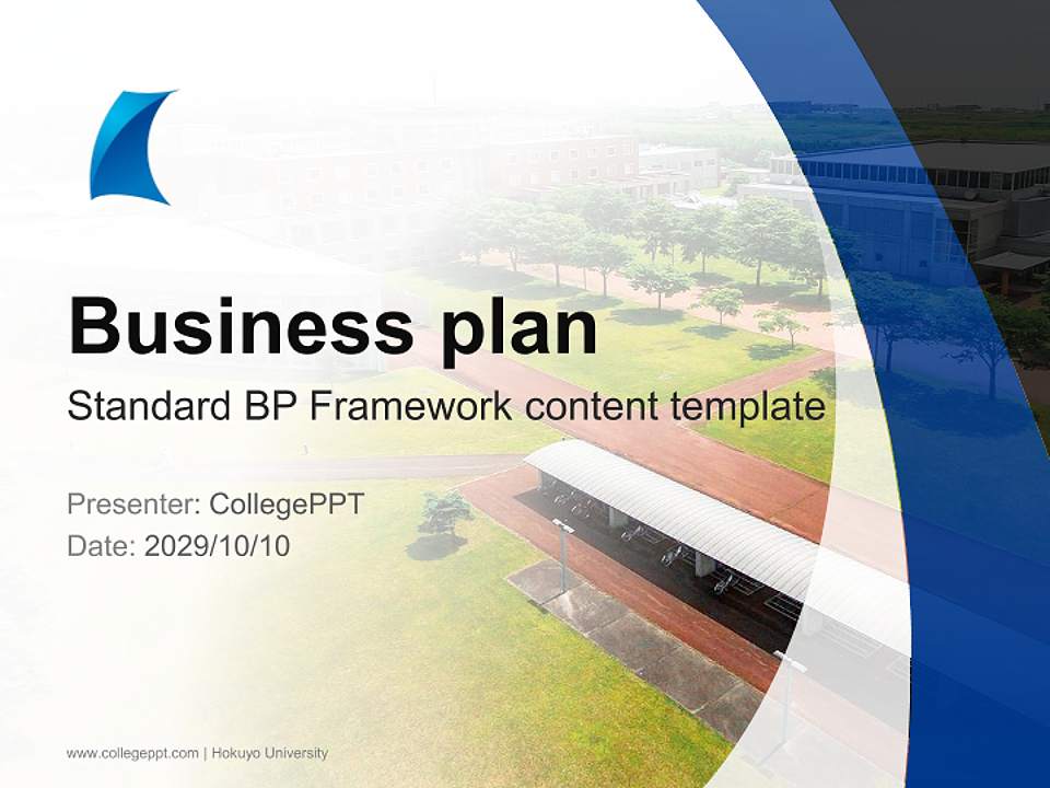 Hokuyo University Competition/Entrepreneurship Contest PPT Template4:3 ratio PPT effect preview image9
