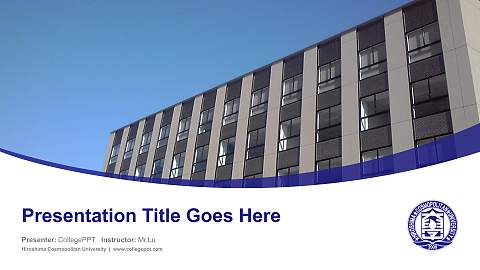 Hiroshima Cosmopolitan University Course/Courseware Creation PPT Template