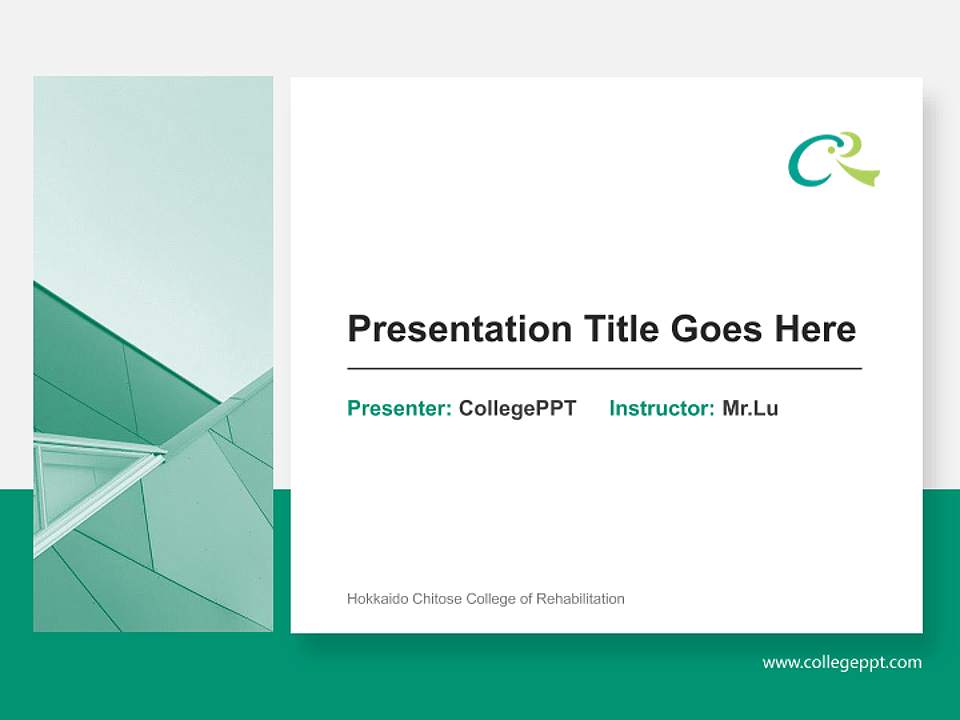 Hokkaido Chitose College of Rehabilitation General Purpose PPT Template4:3 ratio PPT effect preview image6