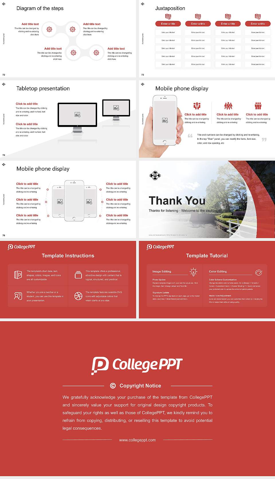 Gifu Women’s University Competition/Entrepreneurship Contest PPT Template16:9 ratio PPT effect preview image9