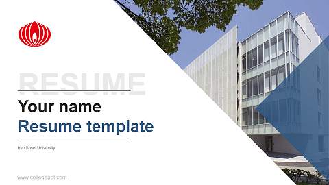 Iryo Sosei University Resume PPT Template