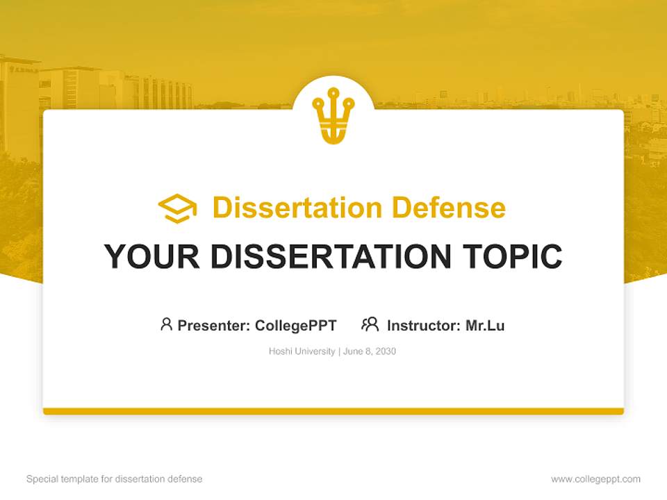 Hoshi University Graduation Thesis Defense PPT Template4:3 ratio PPT effect preview image7
