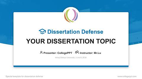 Himeji Dokkyo University Graduation Thesis Defense PPT Template