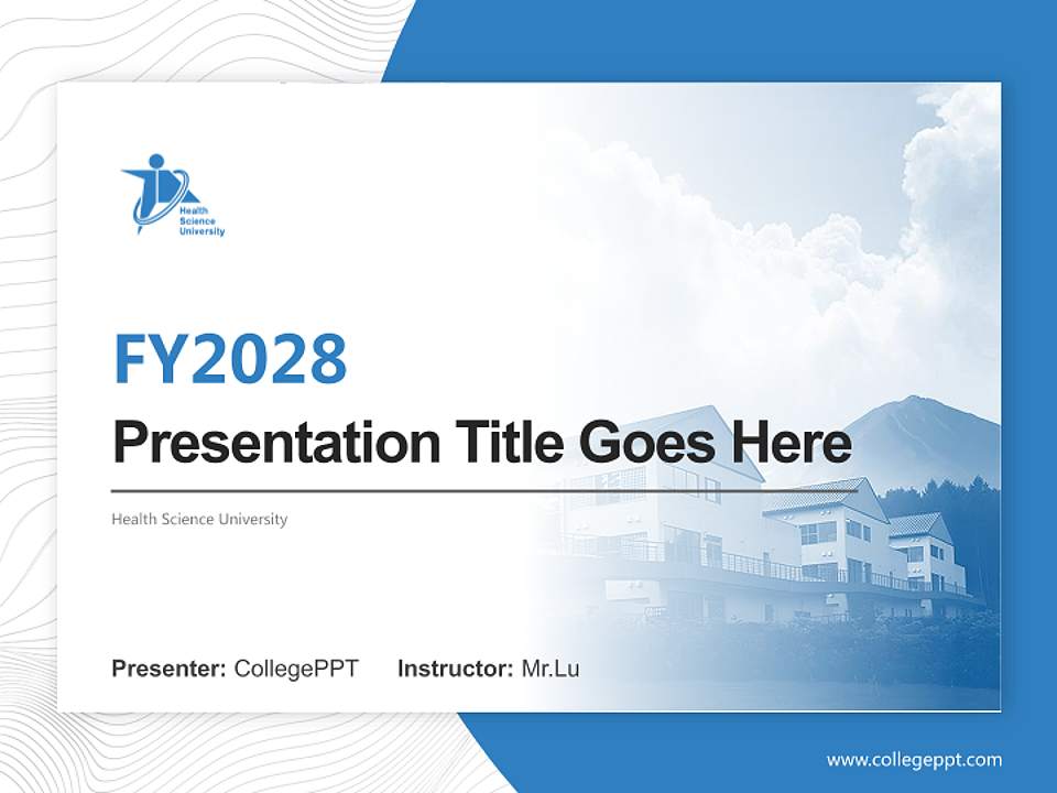 Health Science University Academic Presentation/Research Findings Report PPT Template4:3 ratio PPT effect preview image5