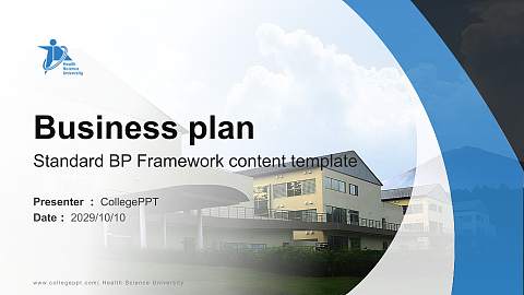 Health Science University Competition/Entrepreneurship Contest PPT Template