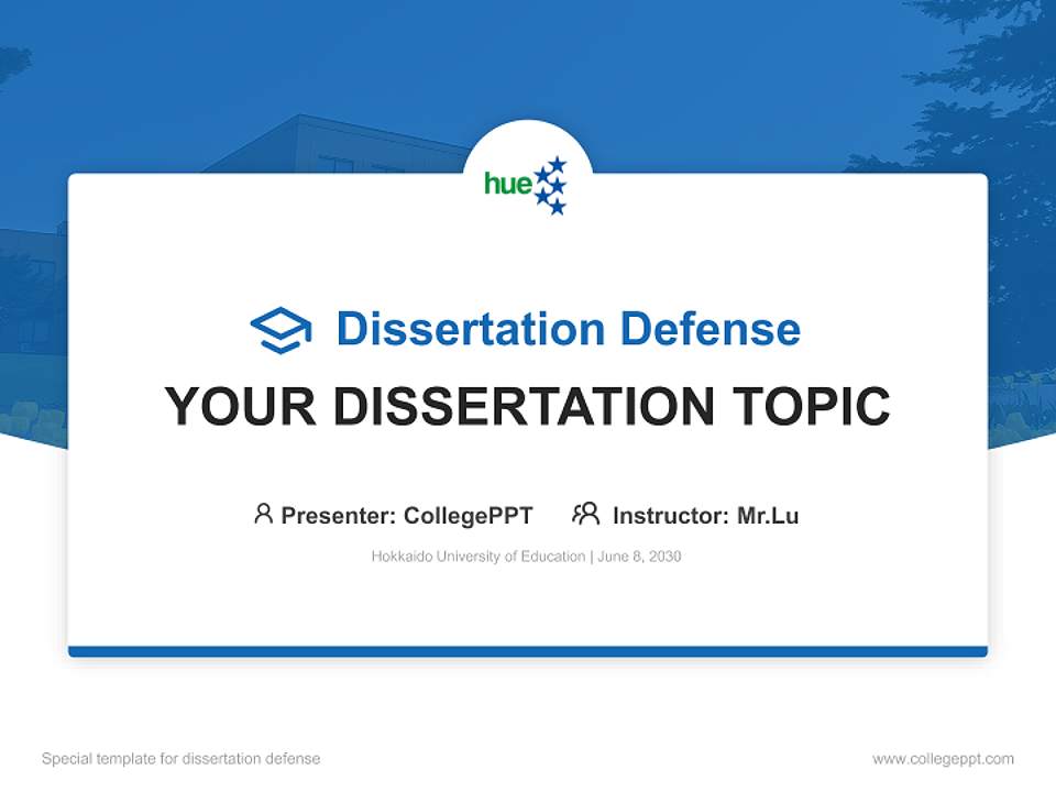 Hokkaido University of Education Graduation Thesis Defense PPT Template4:3 ratio PPT effect preview image7
