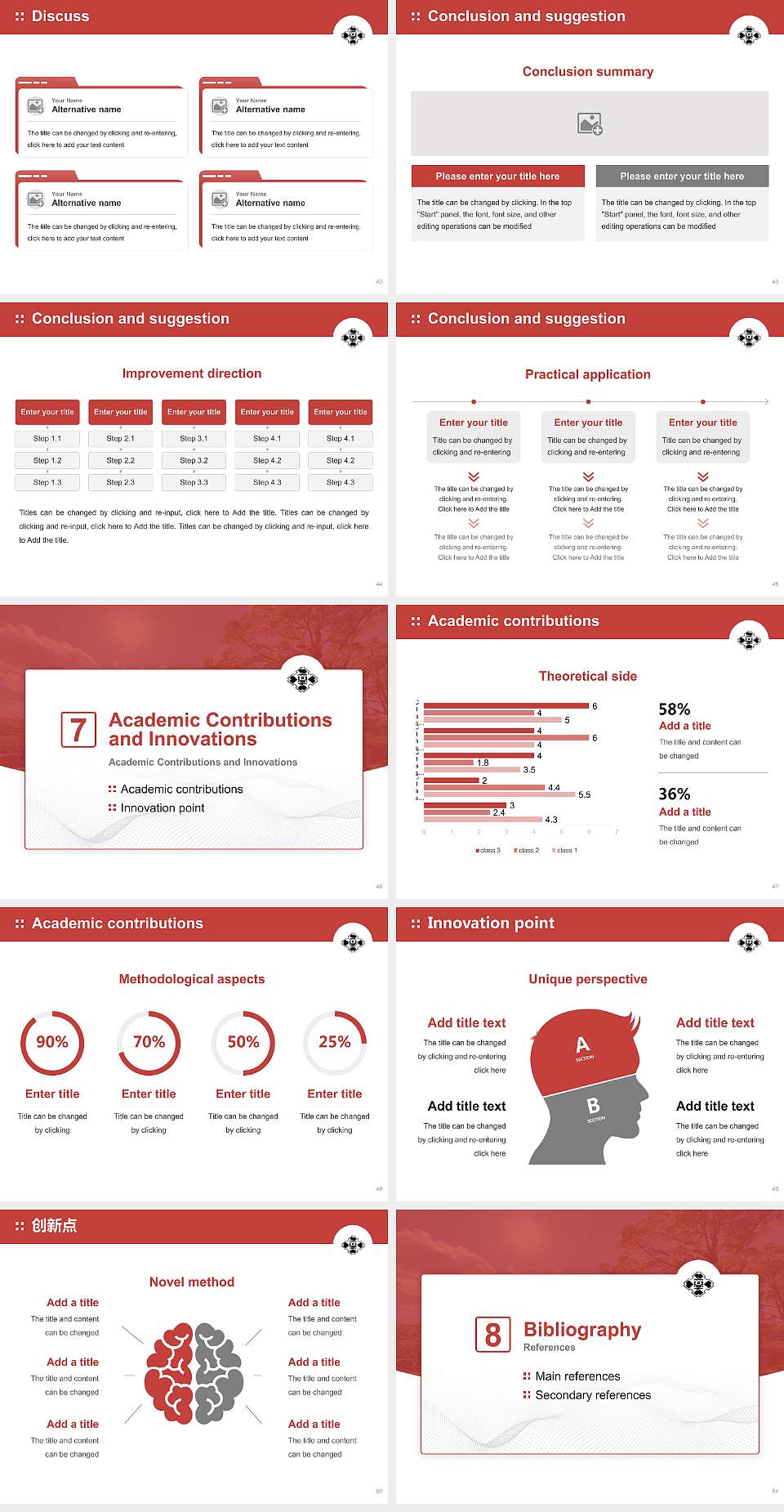 Gifu Women’s University Graduation Thesis Defense PPT Template4:3 ratio PPT effect preview image6