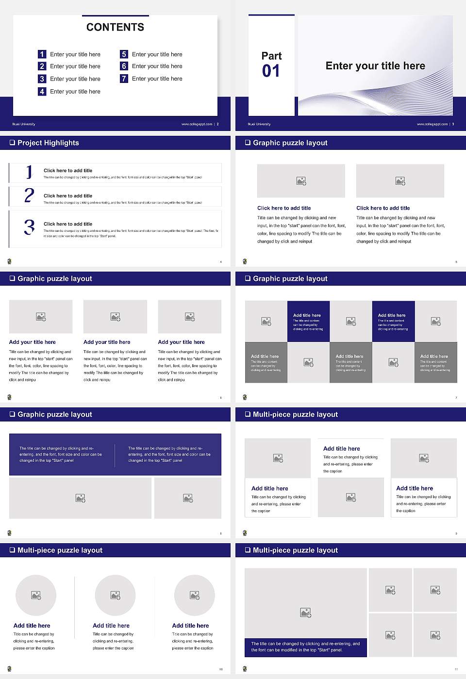 Ikuei University General Purpose PPT Template16:9 ratio PPT effect preview image2
