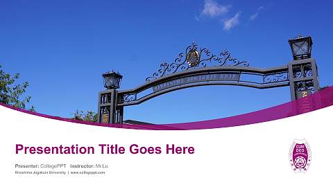 Hiroshima Jogakuin University Course/Courseware Creation PPT Template