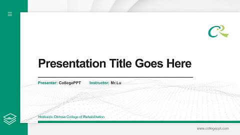 Hokkaido Chitose College of Rehabilitation Thesis Proposal/Graduation Defense PPT Template