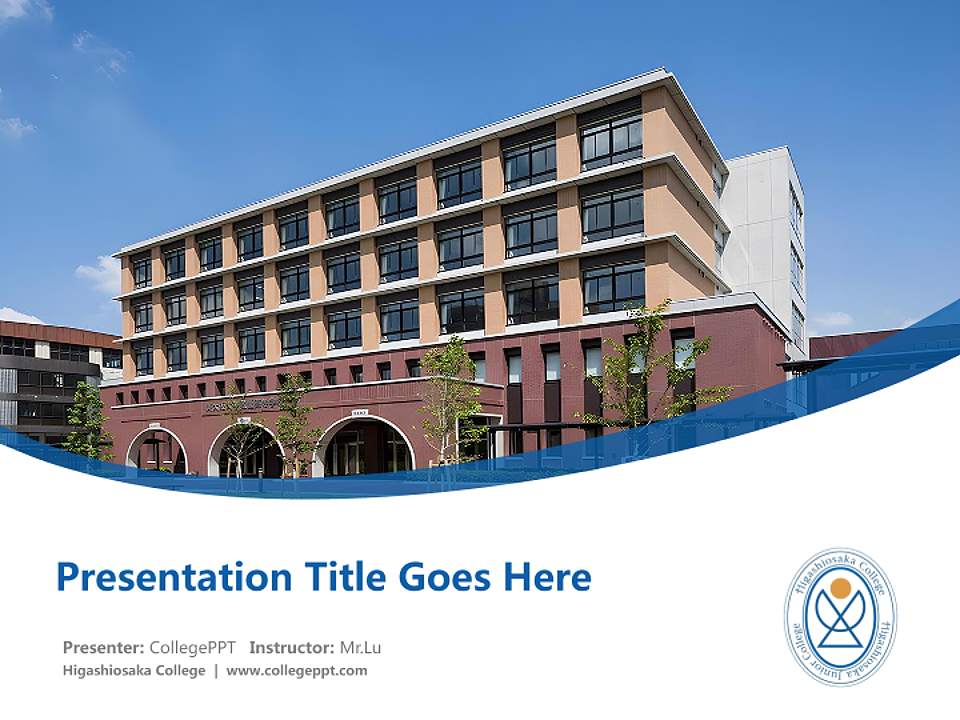 Higashiosaka College Course/Courseware Creation PPT Template4:3 ratio PPT effect preview image5