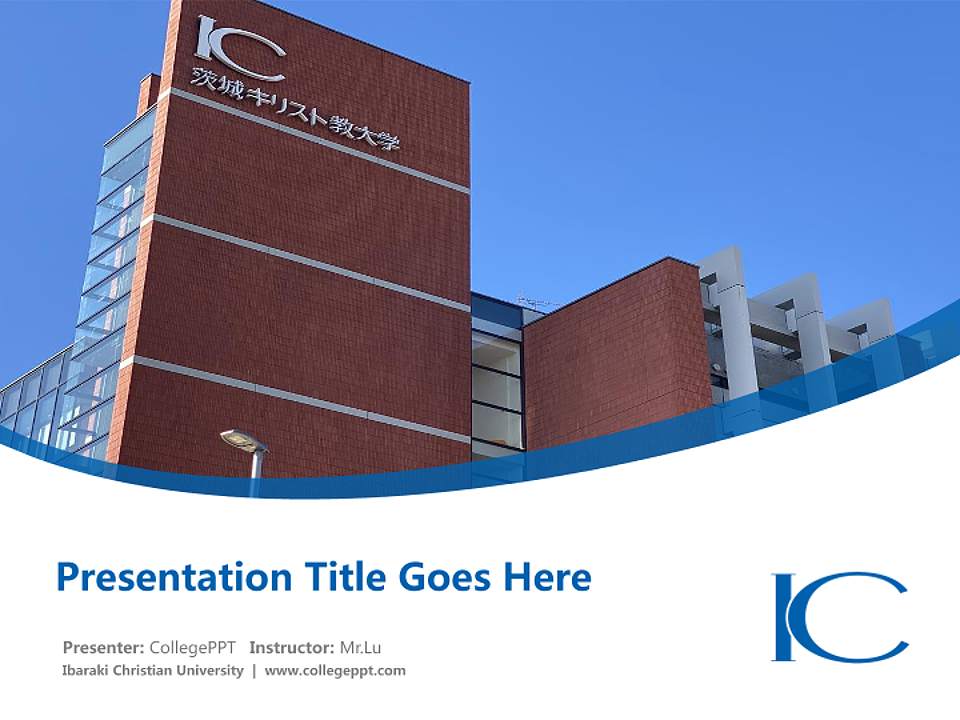 Ibaraki Christian University Course/Courseware Creation PPT Template4:3 ratio PPT effect preview image5