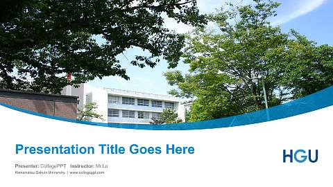 Hamamatsu Gakuin University Course/Courseware Creation PPT Template