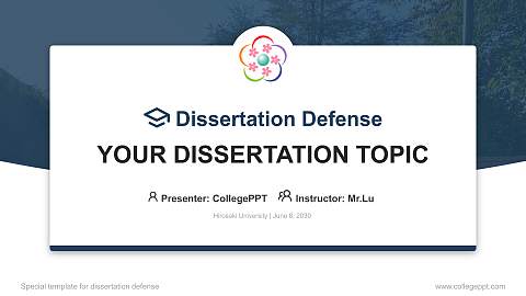 Hirosaki University Graduation Thesis Defense PPT Template