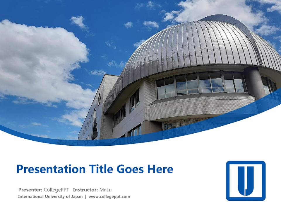 International University of Japan Course/Courseware Creation PPT Template4:3 ratio PPT effect preview image5