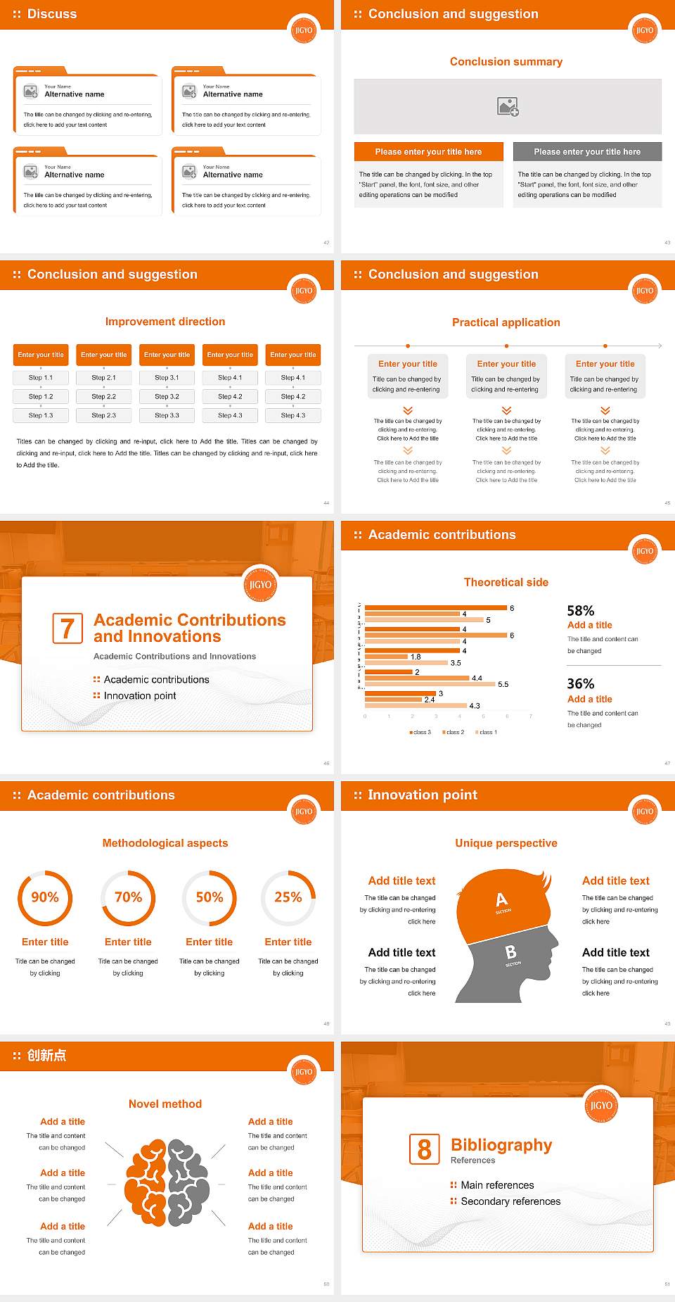 Graduate Institute for Entrepreneurial Studies Graduation Thesis Defense PPT Template4:3 ratio PPT effect preview image6