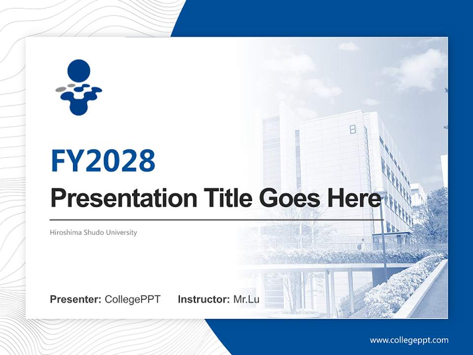 Hiroshima Shudo University Academic Presentation/Research Findings Report PPT Template4:3 ratio PPT effect preview image5