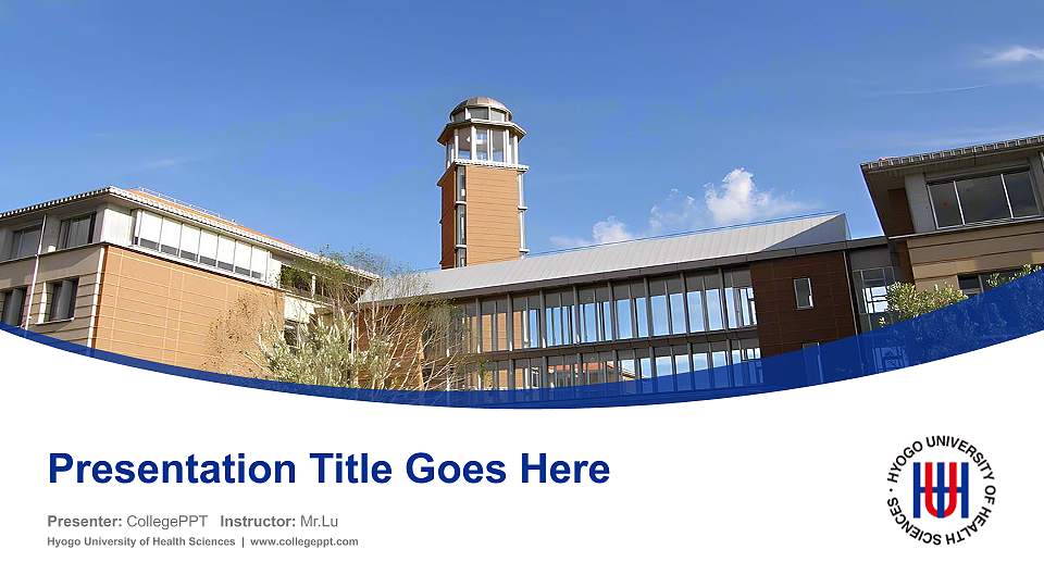 Hyogo University of Health Sciences Course/Courseware Creation PPT Template16:9 ratio PPT effect preview image