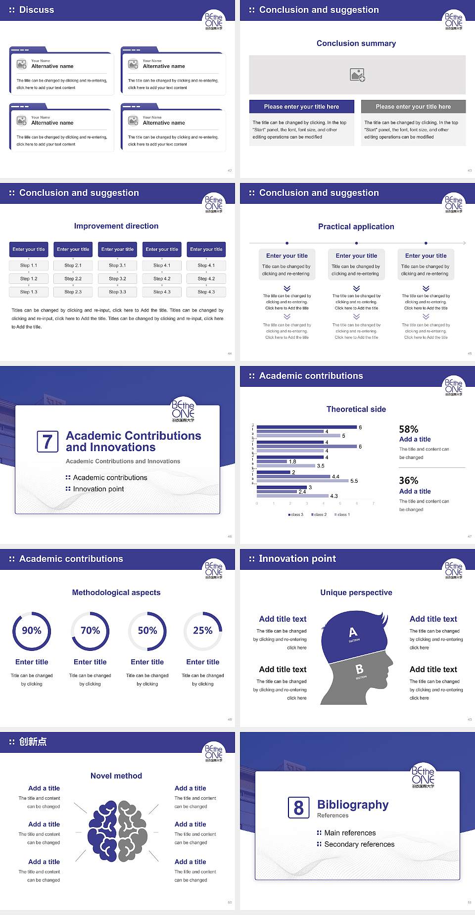 Hagoromo University of International Studies Graduation Thesis Defense PPT Template4:3 ratio PPT effect preview image6