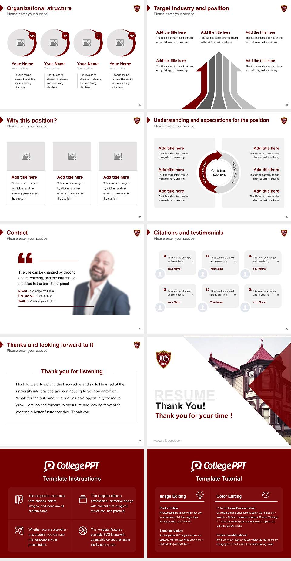 Hirosaki Gakuin University Resume PPT Template4:3 ratio PPT effect preview image4