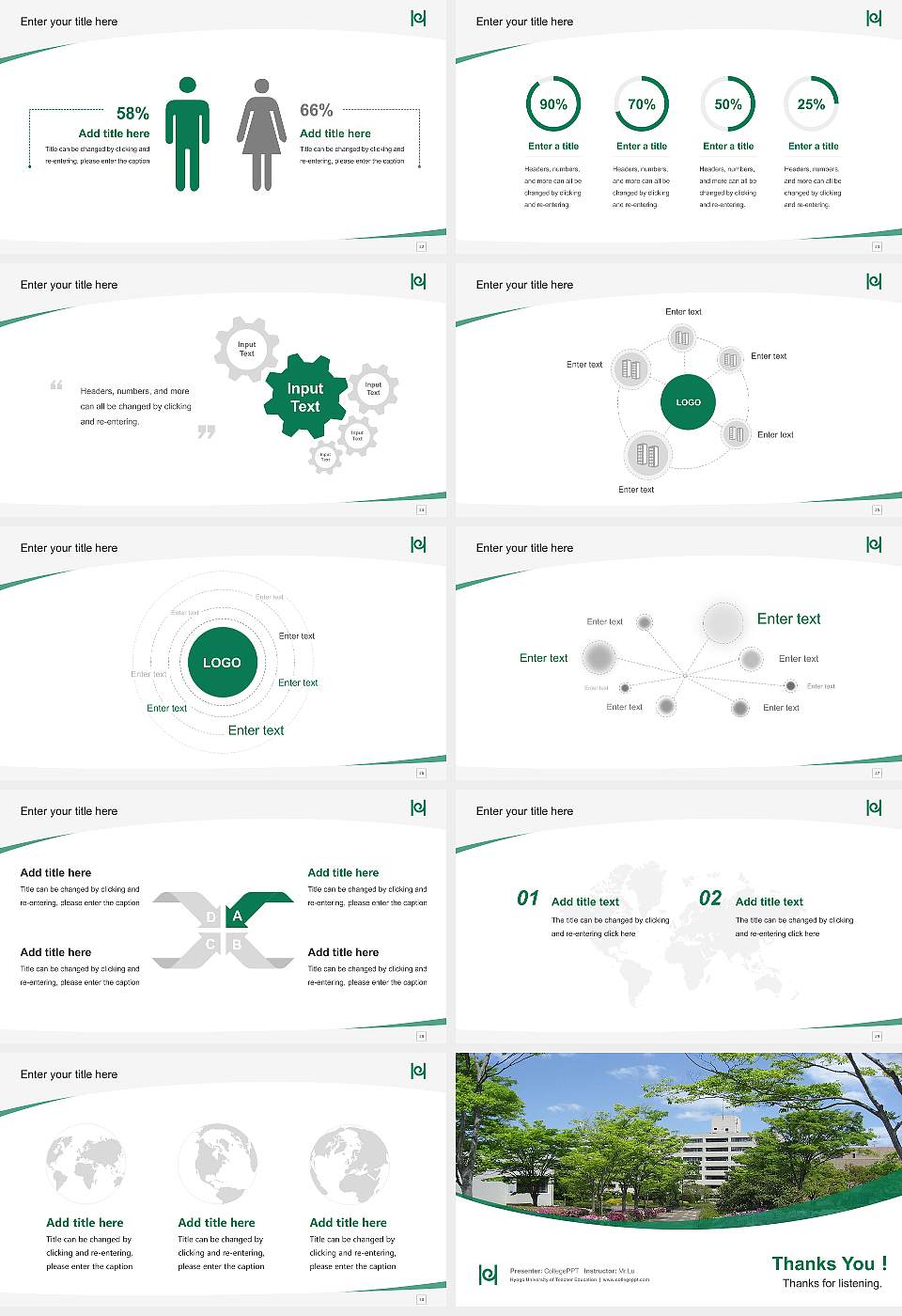 Hyogo University of Teacher Education Course/Courseware Creation PPT Template16:9 ratio PPT effect preview image4