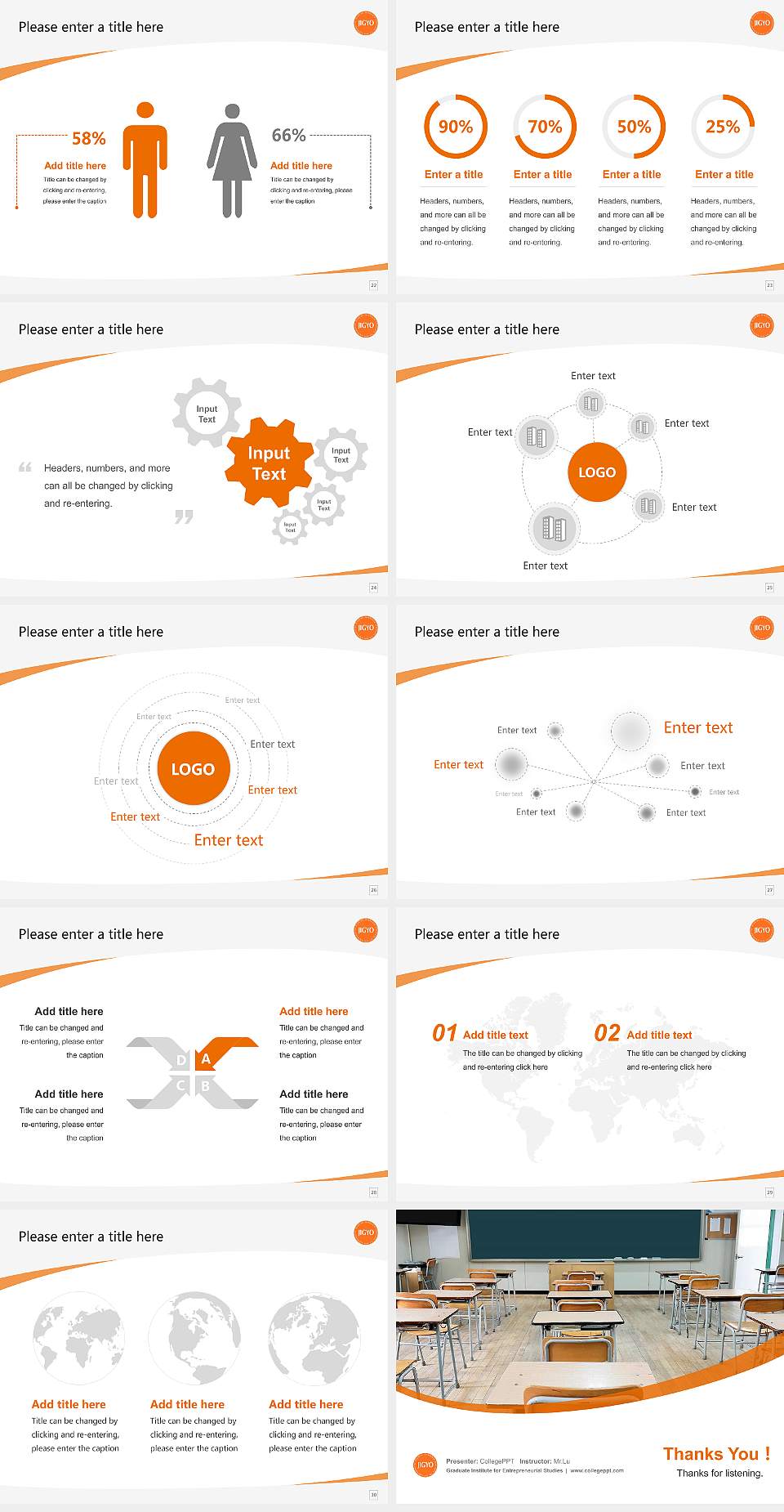 Graduate Institute for Entrepreneurial Studies Course/Courseware Creation PPT Template4:3 ratio PPT effect preview image4