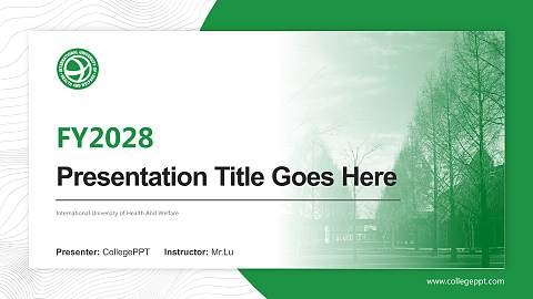 International University of Health And Welfare Academic Presentation/Research Findings Report PPT Template